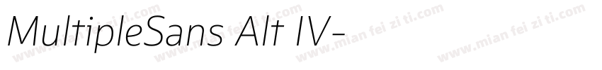 MultipleSans Alt IV字体转换